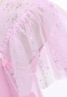 Load image into Gallery viewer, Pink Snowflake Princess Birthday Party Dress Costume with cape
