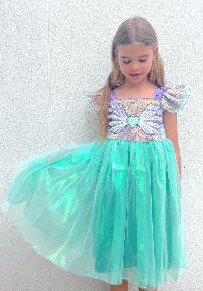Wonderland Mermaid Princess Birthday Party Dress - Green - Fox Baby & Co