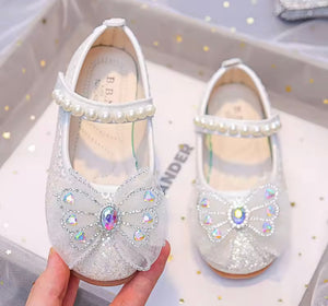New Butterfly Sparkle Pearl Princess Birthday Girl Mary Jane Shoe (pre order)