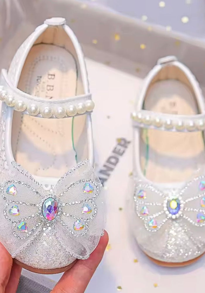 New Butterfly Sparkle Pearl Princess Birthday Girl Mary Jane Shoe (pre order) - Fox Baby & Co