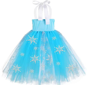 Elsa Snow Princess Tulle Tutu Dress Costume with Jewellery Set - Fox Baby & Co