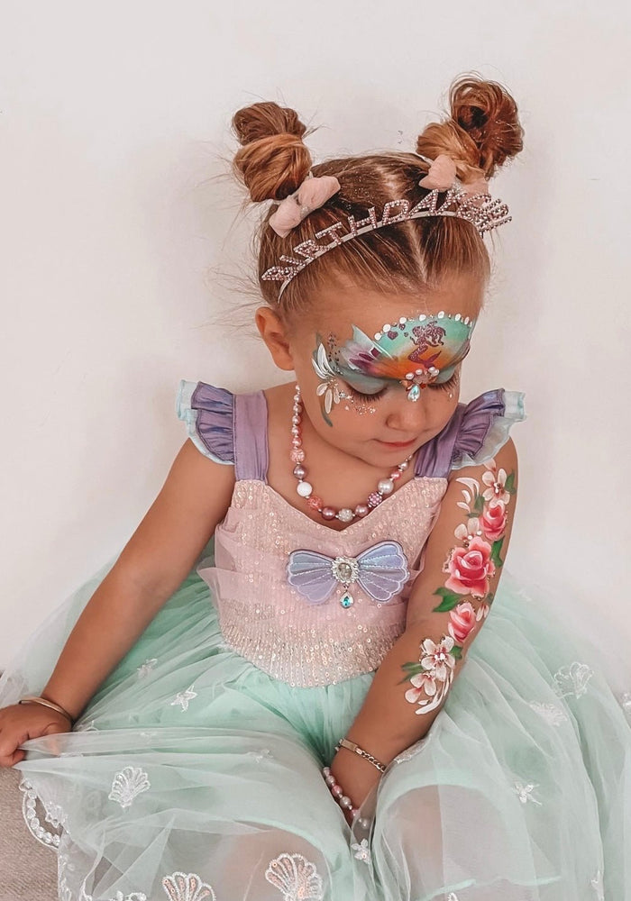 Ariel Pearl Mermaid Princess Birthday Party Dress - Fox Baby & Co