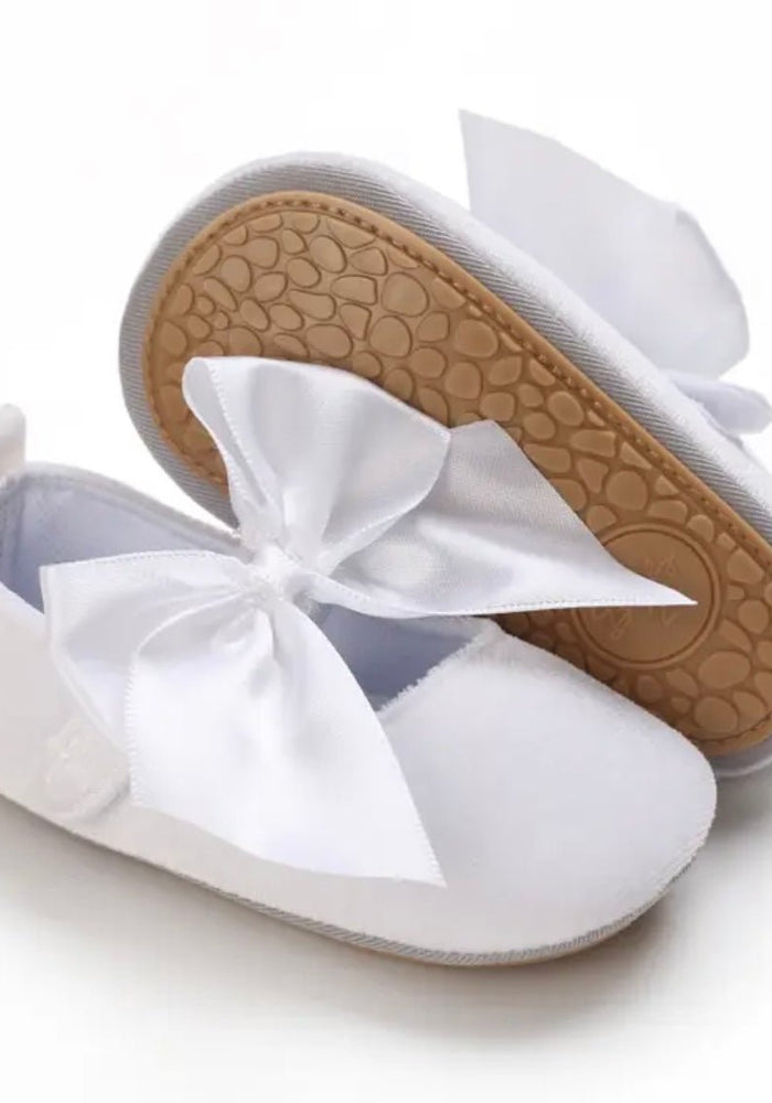 My First Baby Big Bow White Shoes - Fox Baby & Co