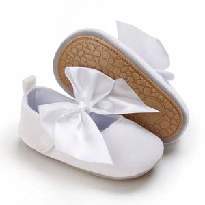 My First Baby Big Bow White Shoes (pre order)