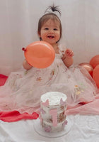 Load image into Gallery viewer, Arabella Garden Floral Tulle Birthday Dress - White (pre order) - Fox Baby &amp; Co
