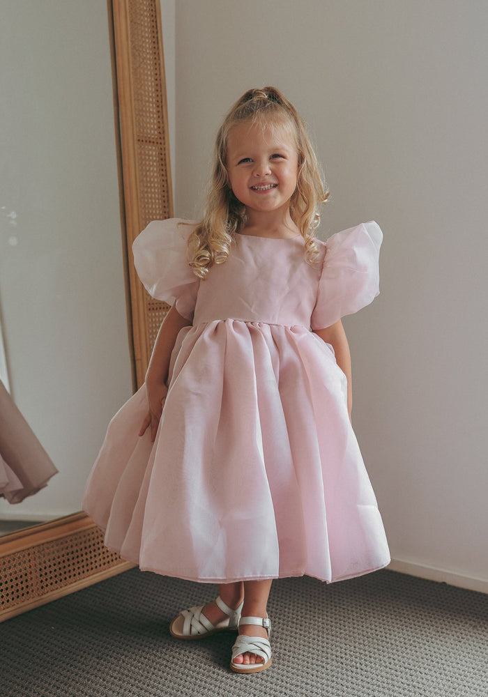 Flowergirl Kids Bonnie Puff Sleeve Party Dress - Dusty Rose (pre order) - Fox Baby & Co