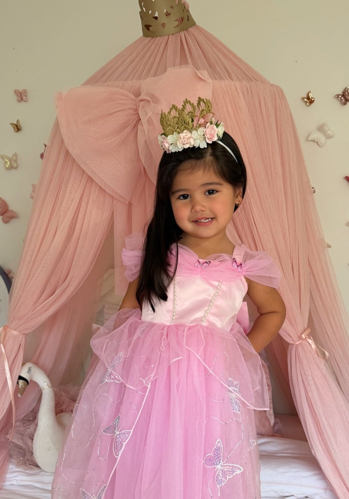 Aurora Butterfly Bliss Pink Princess Dress - Fox Baby & Co