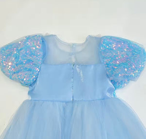 Enchanting Royal Princess Dress Costume & Tulle Bow Clip - Fox Baby & Co