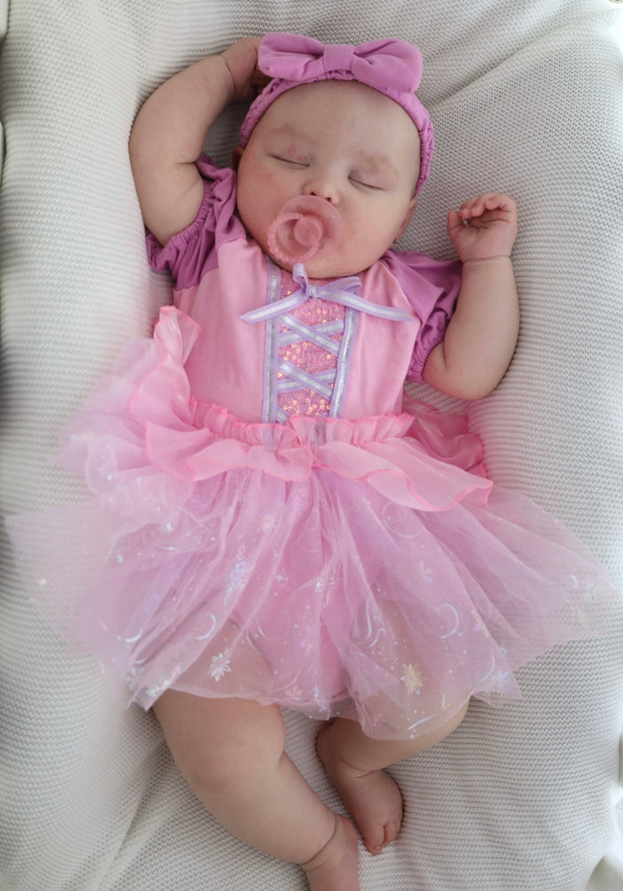 Baby Girls Violet Rapunzel Tutu Tulle Romper with bow - Fox Baby & Co