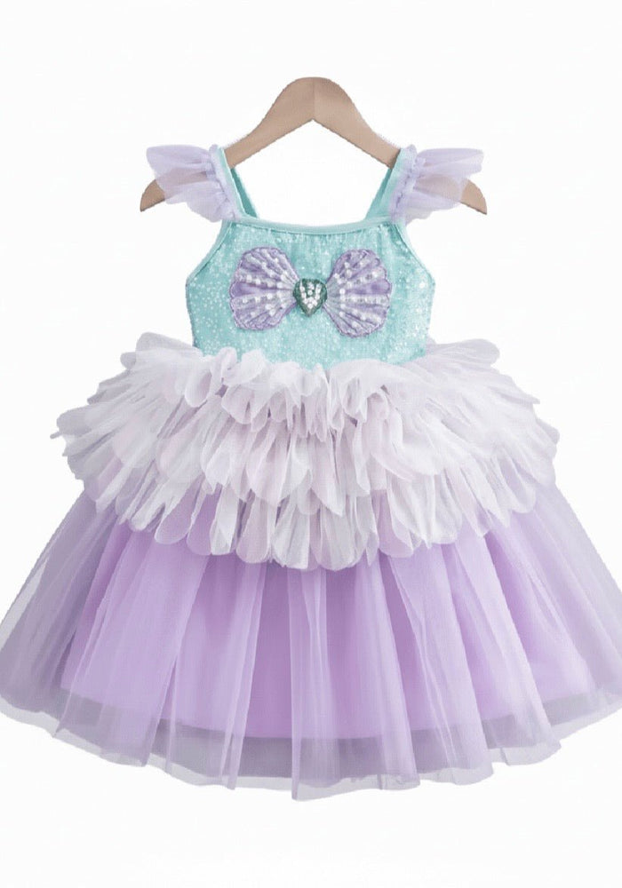 Rainbow Mermaid Luxe Princess Birthday Party Dress - Fox Baby & Co