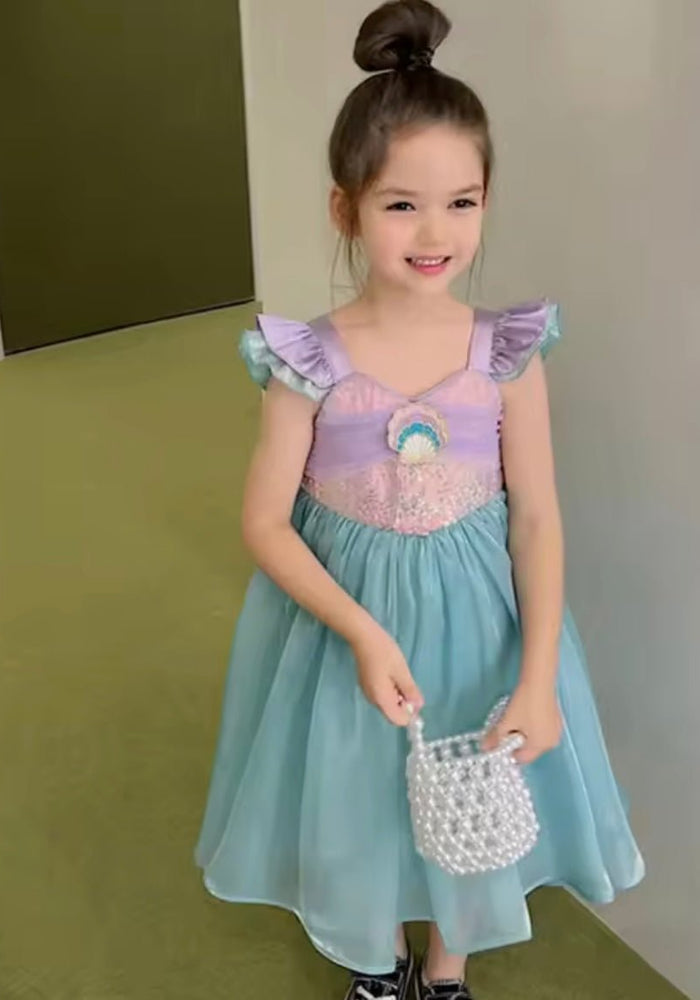 Seashell Mermaid Girls Birthday Party Dress - Fox Baby & Co