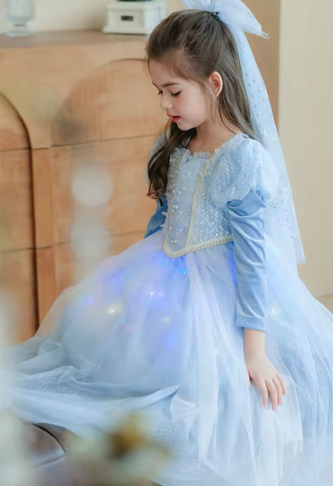 Snow Princess Birthday Long Sleeve Party Dress Costume - Fox Baby & Co