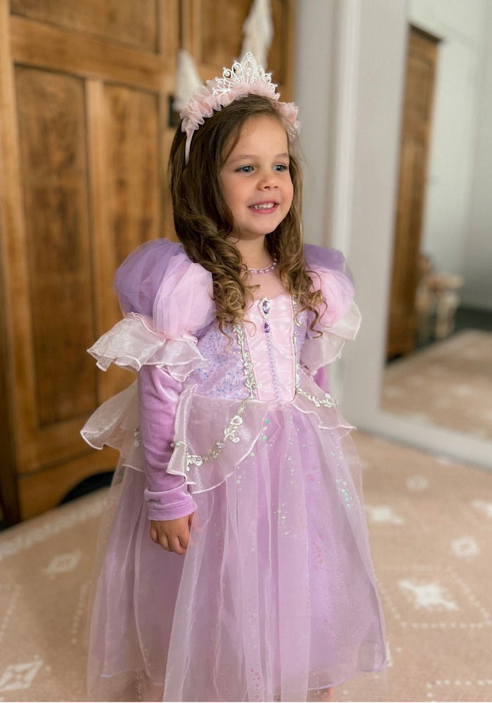 Violet Princess Birthday Long Sleeve Party Dress Costume - Fox Baby & Co