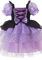 Load image into Gallery viewer, Witch Halloween Dress Costume, Headband &amp; Bag - Purple - Fox Baby &amp; Co
