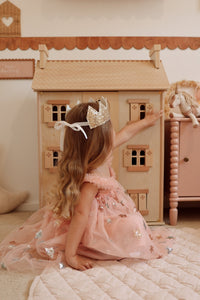 Christmas Tutu Stars & Moons Little Girls Tulle Dress - Pink - Fox Baby & Co