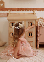 Load image into Gallery viewer, Christmas Tutu Stars &amp; Moons Little Girls Tulle Dress - Pink - Fox Baby &amp; Co
