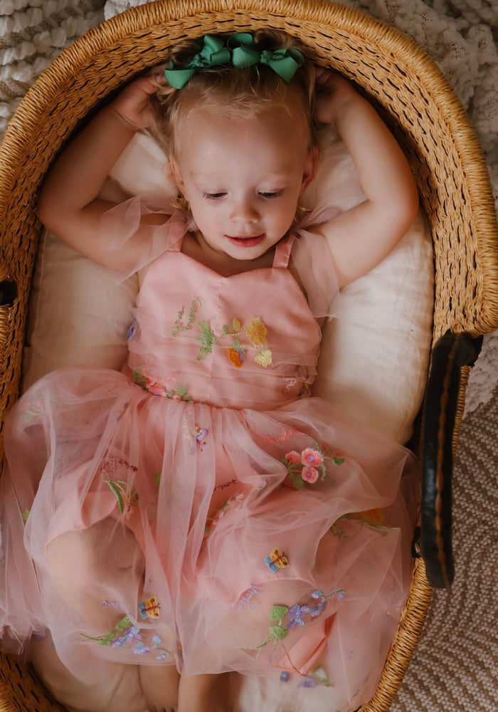 Birthday Tulle Frill Dress - Pink Floral - Fox Baby & Co
