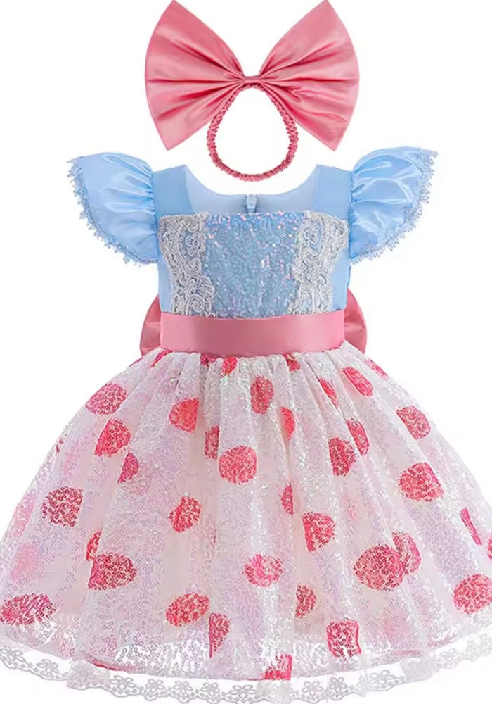 Little Bo Peep Inspired Dress Costume with Headband