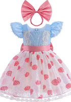Load image into Gallery viewer, Little Bo Peep Inspired Dress Costume with Headband
