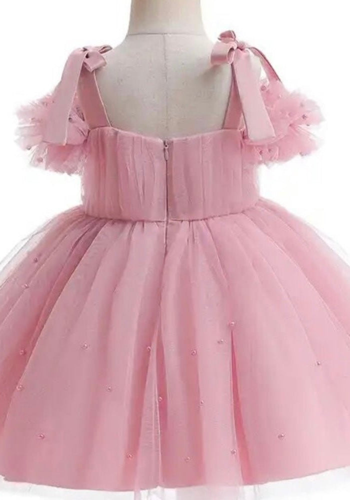 Kids little girls Valencia Pearl Luxe Party Dress - Dusty Rose (pre order) - Fox Baby & Co