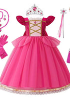 Load image into Gallery viewer, Original Pink Aurora Princess Party Dress Costume &amp; Jewellery Set
