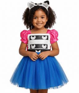 New Gabby’s Dollhouse Inspired Party Dress with Cat Ears Headband - Halloween Costume - Fox Baby & Co