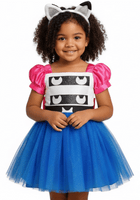 Load image into Gallery viewer, New Gabby’s Dollhouse Inspired Party Dress with Cat Ears Headband - Halloween Costume - Fox Baby &amp; Co
