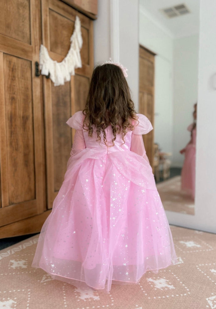 Pink Wonderland Princess Birthday Long Sleeve Party Dress Costume - Fox Baby & Co