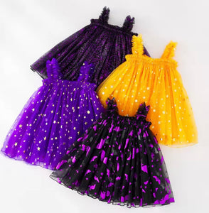 Little Girls Halloween Treat or TrickTulle Dress (pre order)