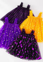Load image into Gallery viewer, Little Girls Halloween Treat or TrickTulle Dress (pre order)
