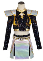 Load image into Gallery viewer, Kids Girls Kpop Style Demon Hunter Luxe Holographic Sequin SKIRT Performance Outfit Accessories Set
