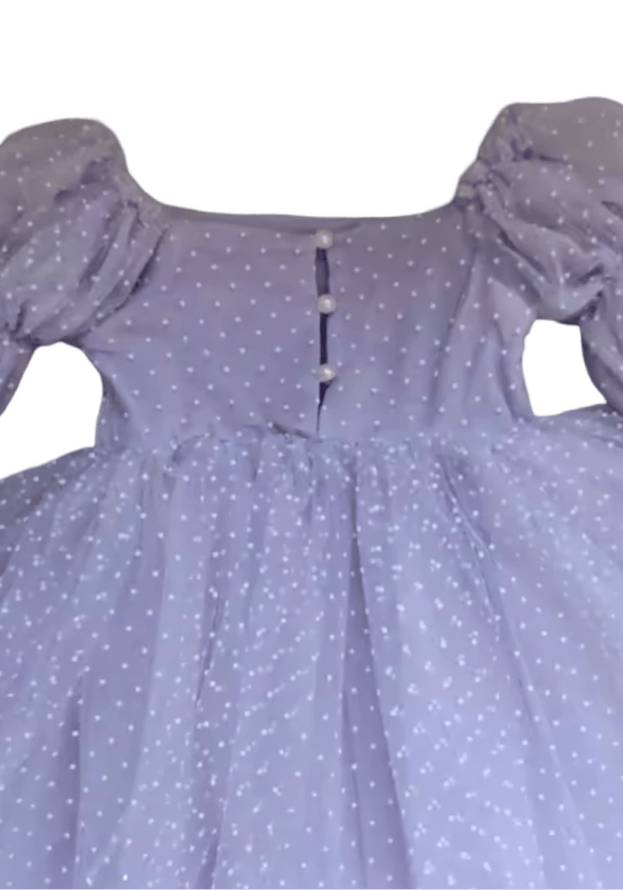 Flowergirl Fairy Wonderland Long Sleeve Luxe Tulle Dress - Pink Dots - Lilac (pre order) - Fox Baby & Co