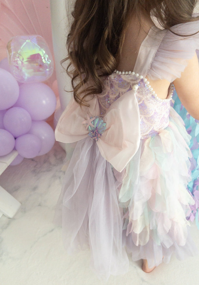Mermaid Rainbow Bow Princess Party Dress - Fox Baby & Co