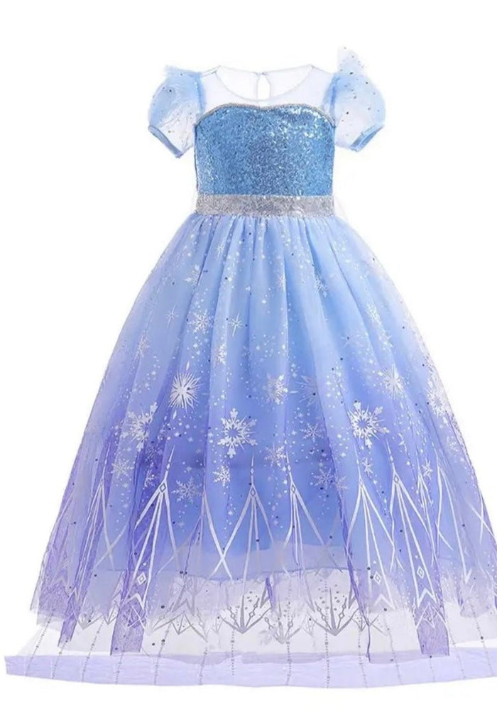 Snowflake Princess Birthday Party Dress Costume with cape - Fox Baby & Co