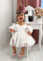 Load image into Gallery viewer, Bella Little Girls Flower Girl Tulle Dress - White (pre order) - Fox Baby &amp; Co
