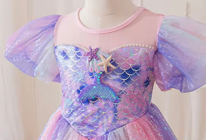 Mermaid Pastel Sequins Princess Dress Costume - Fox Baby & Co