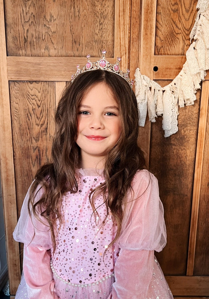 Aurora luxe Sparkle Princess Long Sleeve Party Dress - Pink - Fox Baby & Co