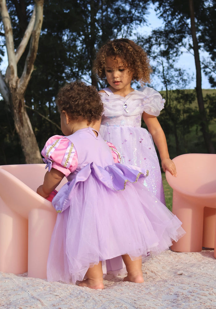 Mini Baby Rapunzel Luxe Princess Birthday Party Dress - Fox Baby & Co