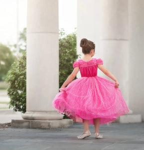Classic Pink Aurora Princess Party Dress Costume - Fox Baby & Co