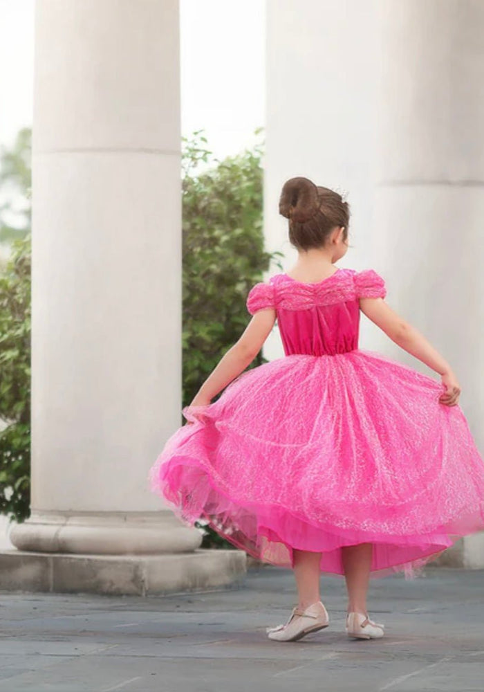 Classic Pink Aurora Princess Party Dress Costume - Fox Baby & Co