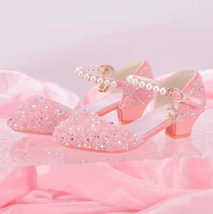 Glinda Little Girls High Heel Princess Birthday Girl Shoe (pre order) - Fox Baby & Co