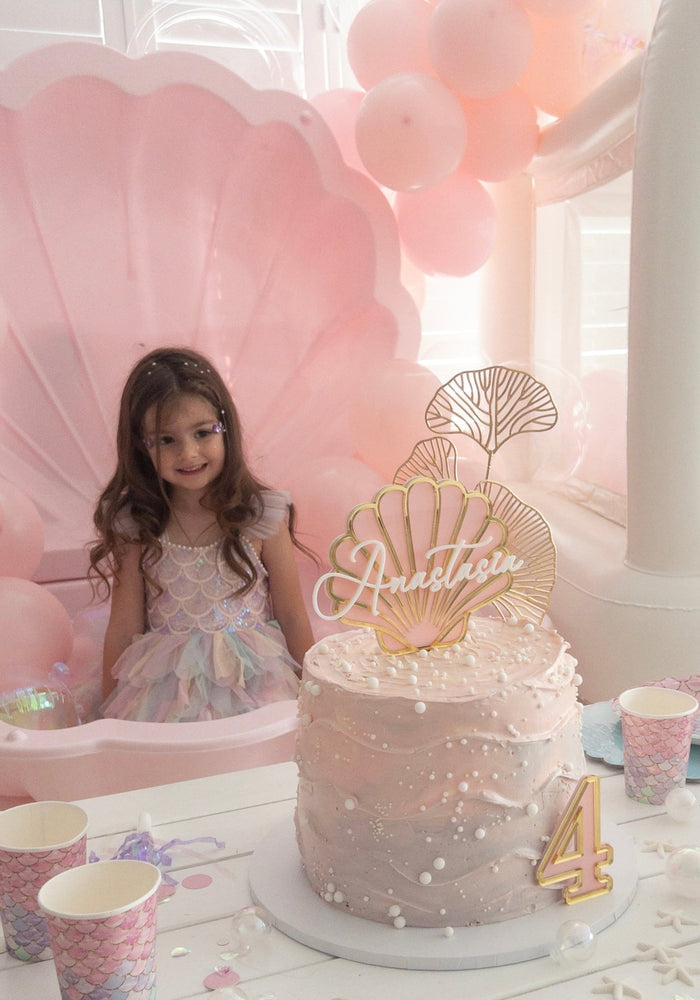 Mermaid Rainbow Bow Princess Party Dress - Fox Baby & Co