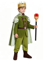 Load image into Gallery viewer, Enchanted Frog Prince Boys Costume Set with Cape, Crown &amp; Sceptre
