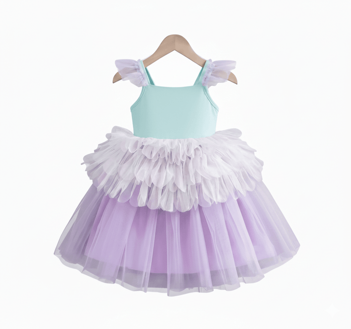 Rainbow Mermaid Luxe Princess Birthday Party Dress - Fox Baby & Co