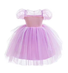 Whimsical Rapunzel Princess Puff Sleeve Party Dress Costume - Fox Baby & Co
