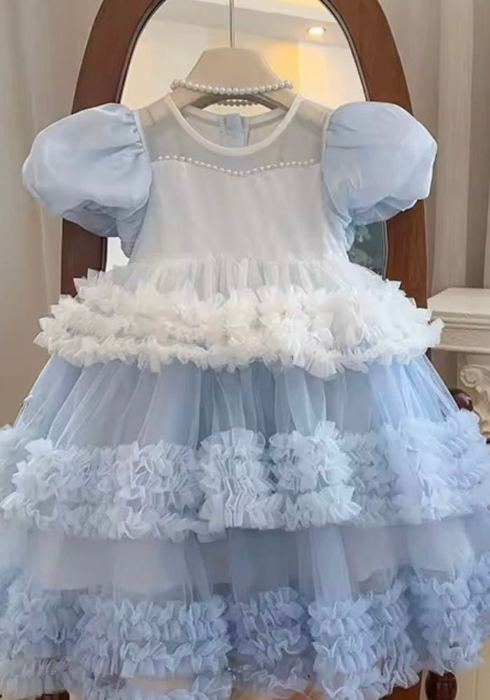 Kid little girl Fairytale Birthday Tulle Dress - Blue - Fox Baby & Co