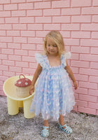Load image into Gallery viewer, New Arabella Butterfly Luxe Fairy Tulle Birthday Dress - Blue Rainbow - Fox Baby &amp; Co

