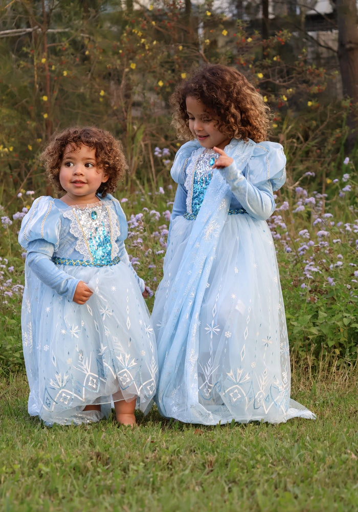 Snow Sparkle Elsa Princess Long Sleeve Dress Costume & Cape - Fox Baby & Co