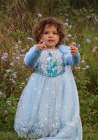 Load image into Gallery viewer, Snow Sparkle Elsa Princess Long Sleeve Dress Costume &amp; Cape - Fox Baby &amp; Co
