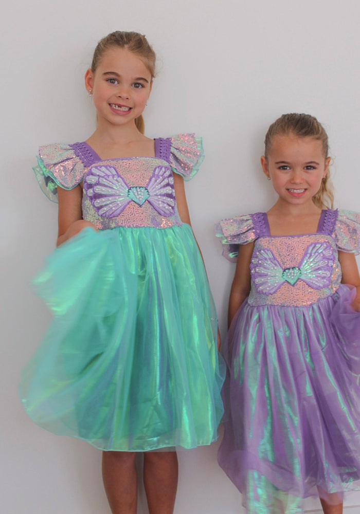 Wonderland Mermaid Princess Birthday Party Dress - Green - Fox Baby & Co
